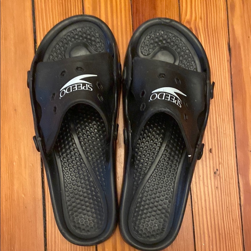 Speedo Black Rubber Sandal Slides
